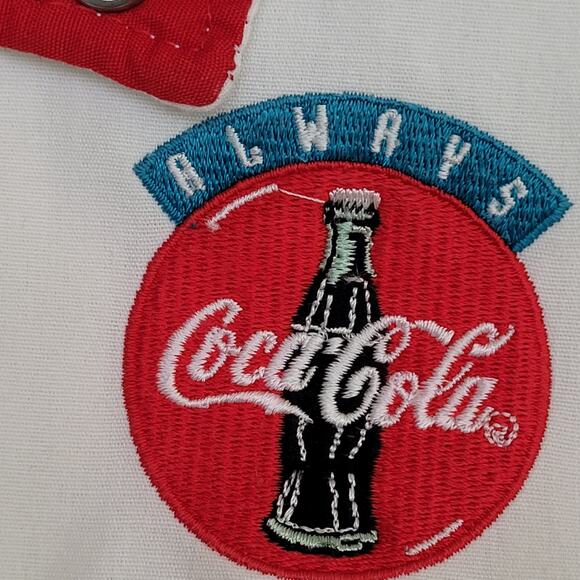 Vintage 80s Coca-Cola Jacket L/XL 25x26 Dunbrooke Baggy USA - Picture 14 of 16